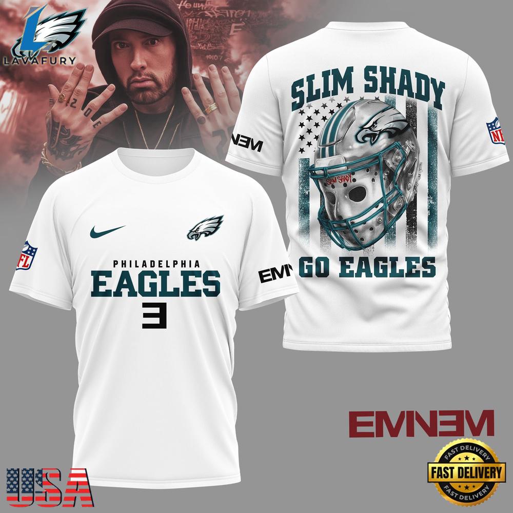 Philadelphia Eagles NFL Eminem Fan 3D T-Shirt