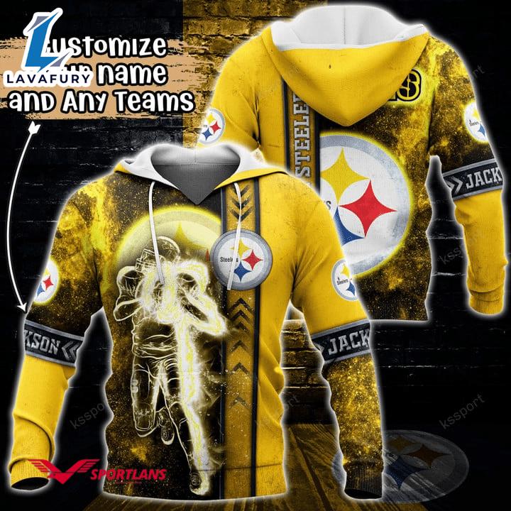 Pittsburgh Steelers NFL Custom Name 3D Hoodie Teams Shirt For Fans Gift Sport