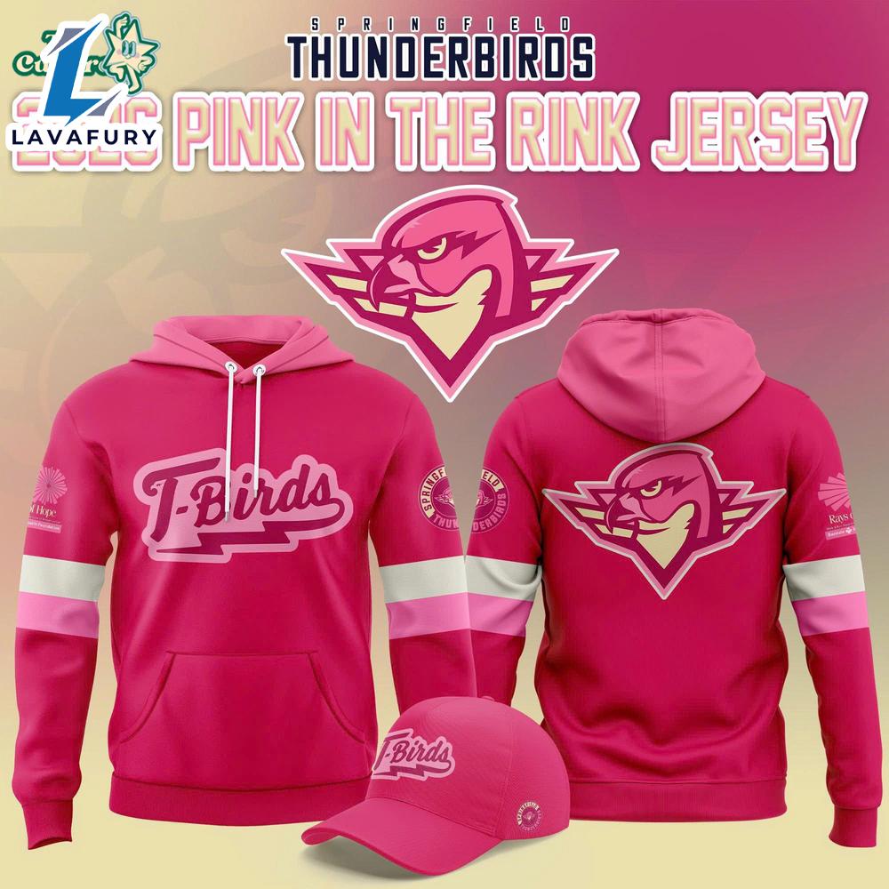 Springfield Thunderbirds 2026 Pink in the Rink Hoodie For Man And