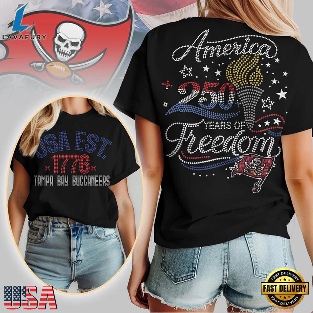 NFL Tampa Bay Buccaneers 250 Years Independence Day 2026 T Shirt