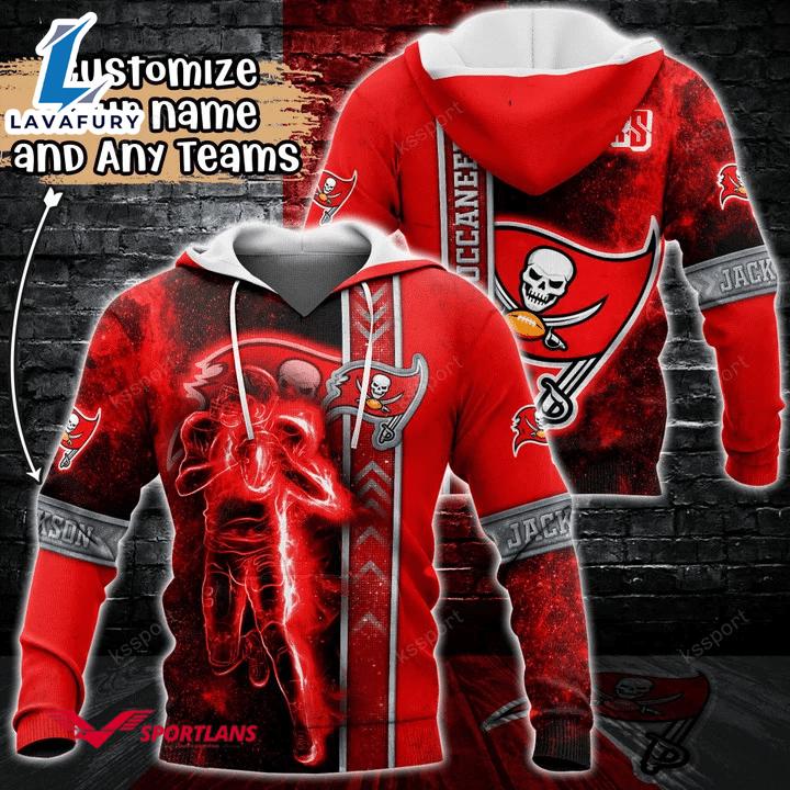 Tampa Bay Buccaneers NFL Custom Name 3D Hoodie Teams Shirt For Fans Gift Sport