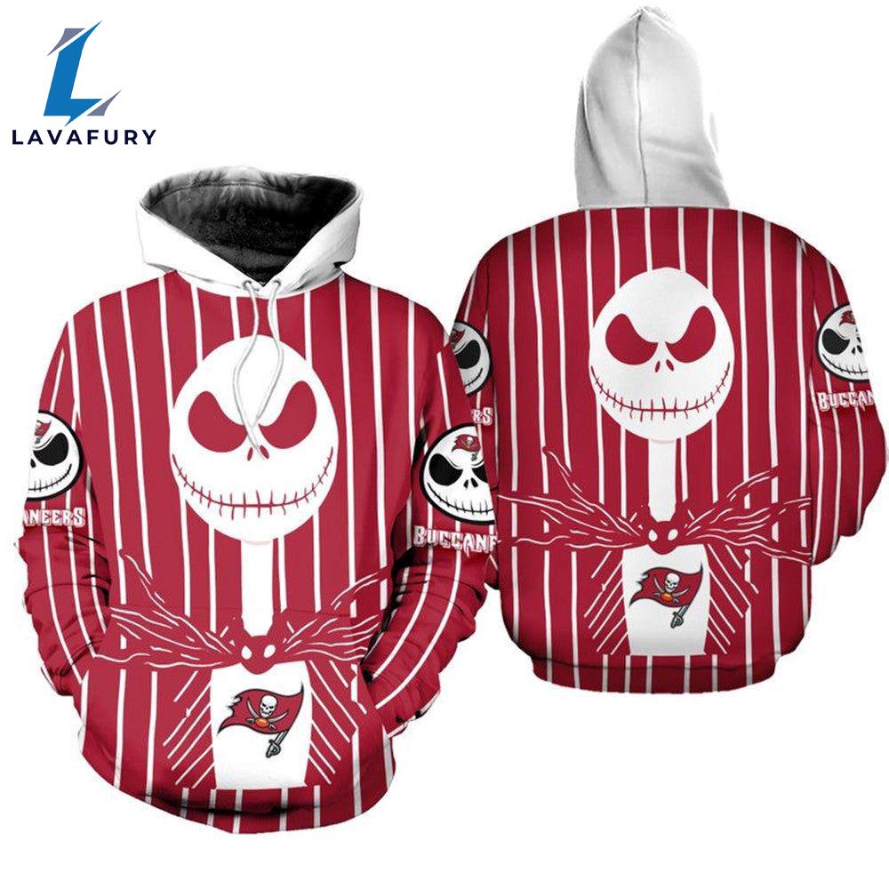Tampa Bay Buccaneers Red Halloween Jack Skellington Super Bowl - Jack Skellington Hoodie