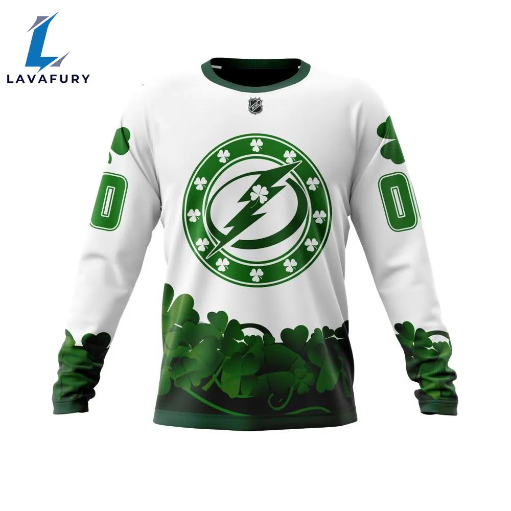 Tampa Bay Lightning Happy St.Patrick Days Jersey Long Sleeved Sweatshirt