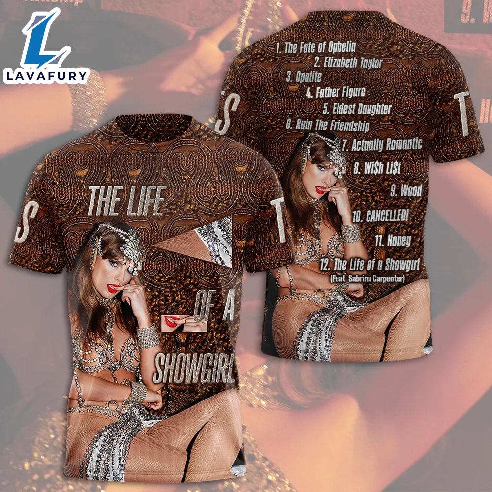 For Fans Taylor Swift 3D Apparel – The Life of a Showgirl T-shirt & Hoodie