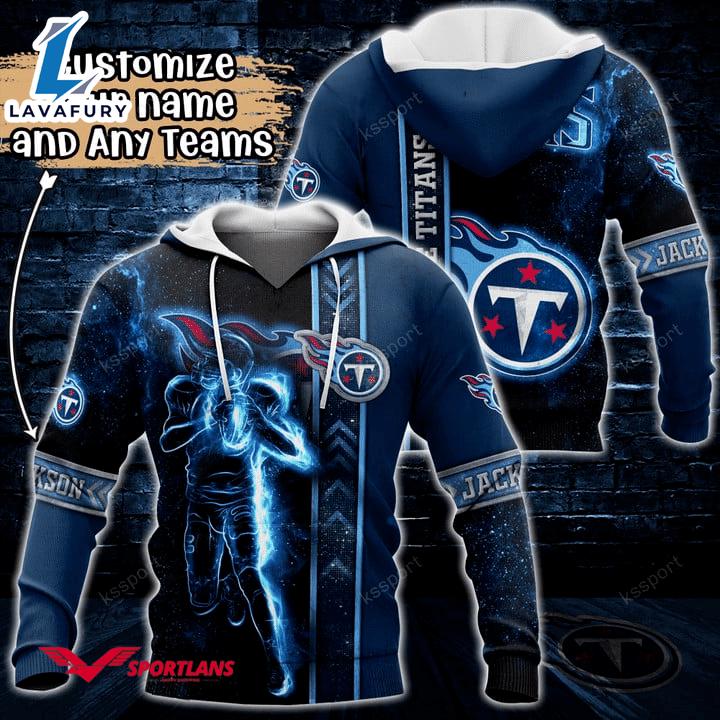 Tennessee Titans NFL Custom Name 3D Hoodie Teams Shirt For Fans Gift Sport