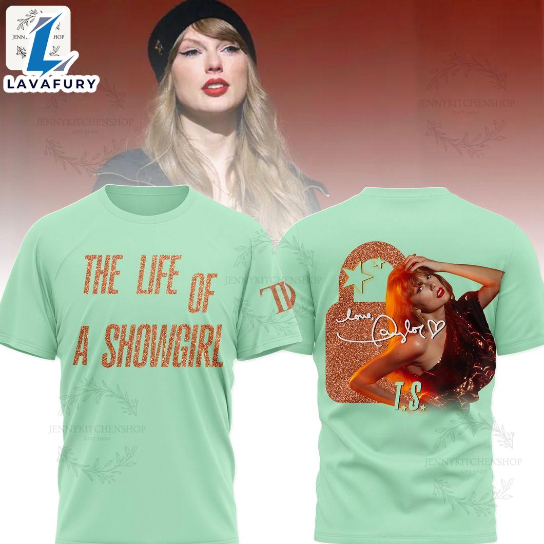 For Fans The Life Of A Showgirl Love Taylor Swift 2025 Green T-Shirt