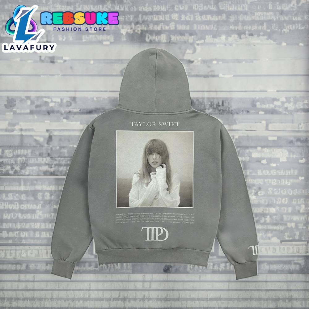 The Tortured Poets Department Gray 3D Hoodie Shirt