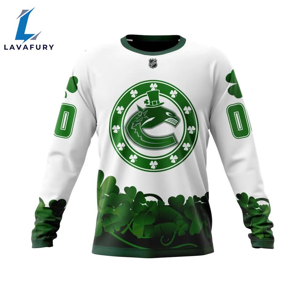 Vancouver Canucks Happy St.Patrick Days Jersey Long Sleeved Sweatshirt