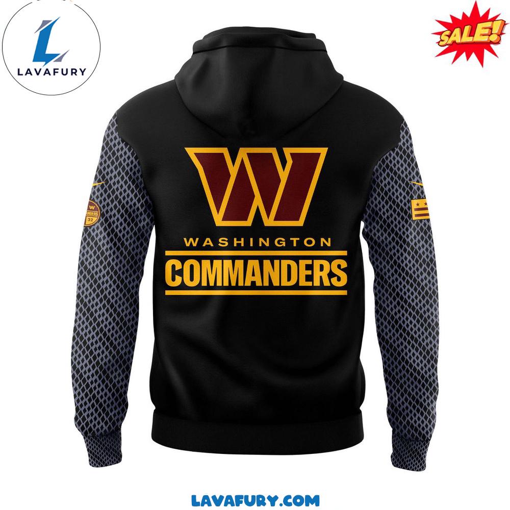 Washington Commanders Logo Heavyweight 2024 Black Hoodie