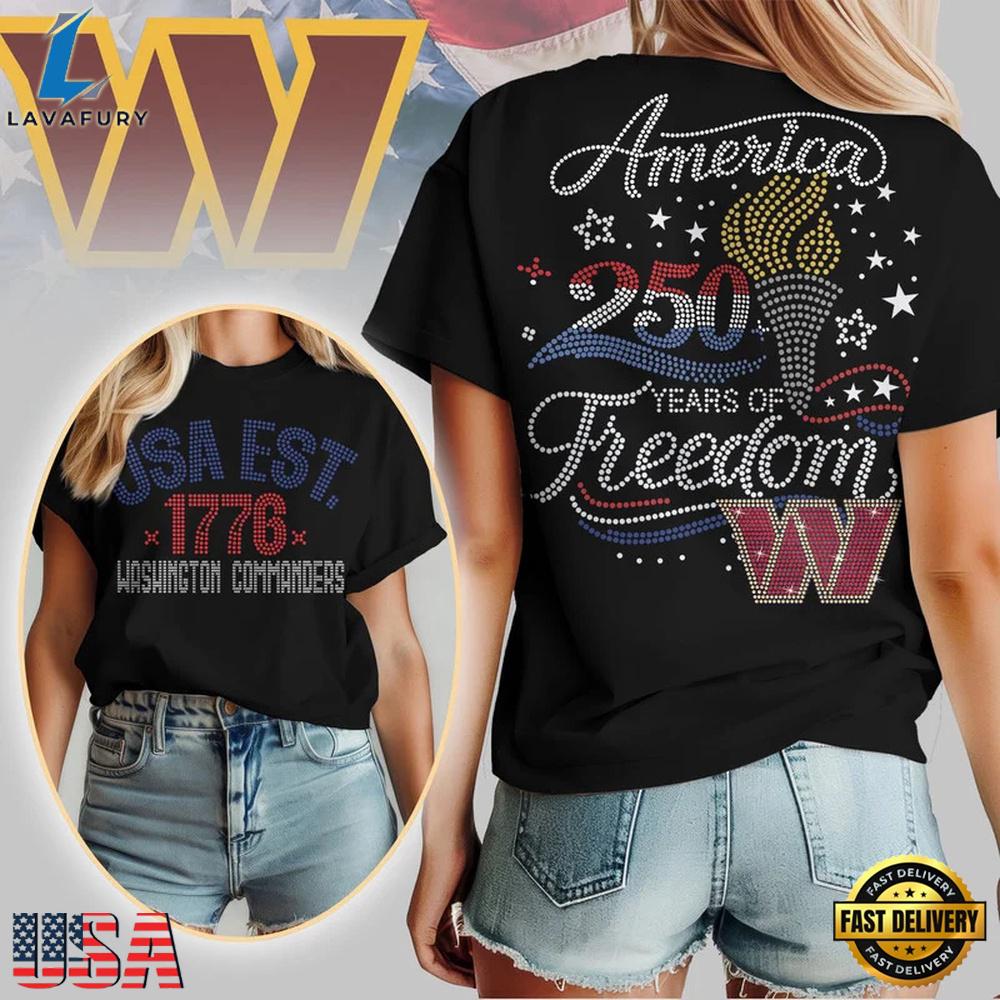 NFL Washington Commanders 250 Years Independence Day 2026 T Shirt