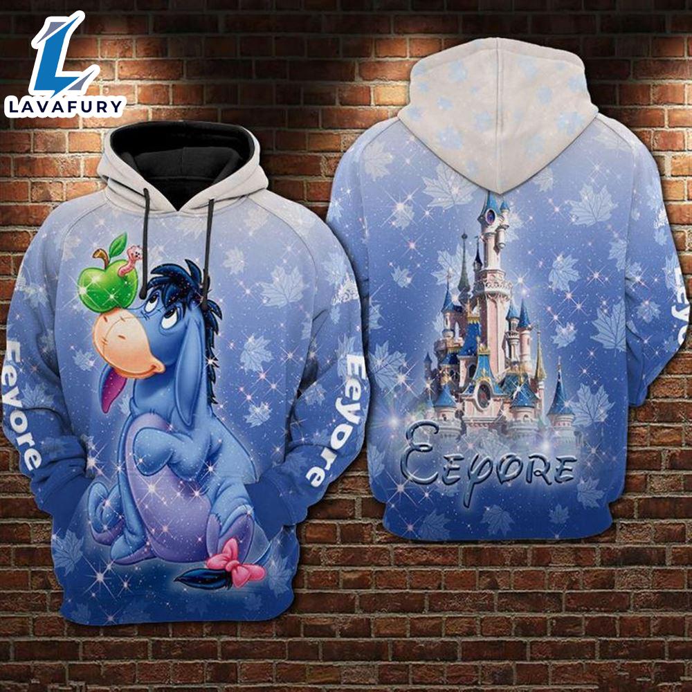 Winnie The Pooh Cartoon Eeyore Leaf Hoodie All Over Printed 3D Unisex Men