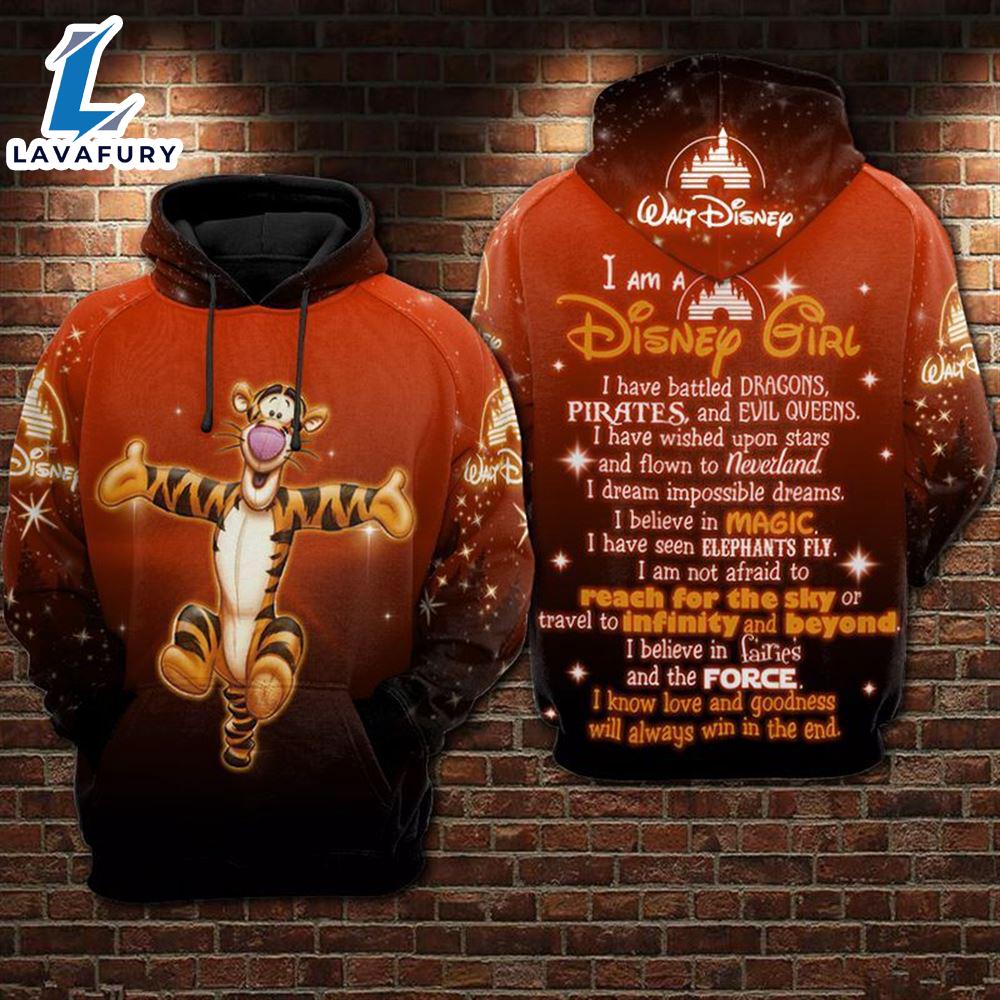 Winnie The Pooh Cartoon Tigger Girl Hoodie All Over Printed 3D Unisex Men