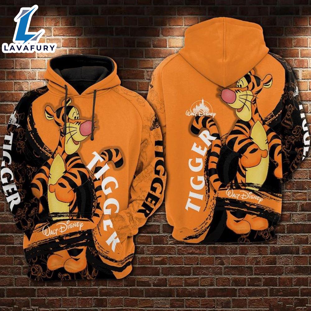 Winnie The Pooh Cartoon Tigger Hoodie All Over Printed 3D Unisex Men